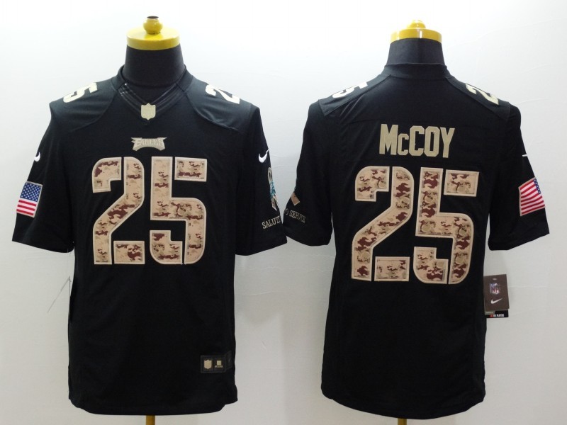 Men's Philadelphia Eagles LeSean McCoy #25 Black Jersey